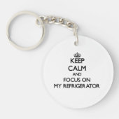 私の冷却装置の平静そして焦点を保って下さい キーホルダー (正面)