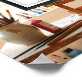 私の出来上がった炭のスケッチ。 ポスター (角)