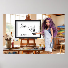 私の出来上がった炭のスケッチ。 ポスター