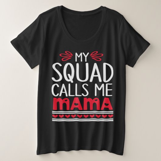 私の分隊はママに電話する プラスサイズTシャツ (デザイン正面)
