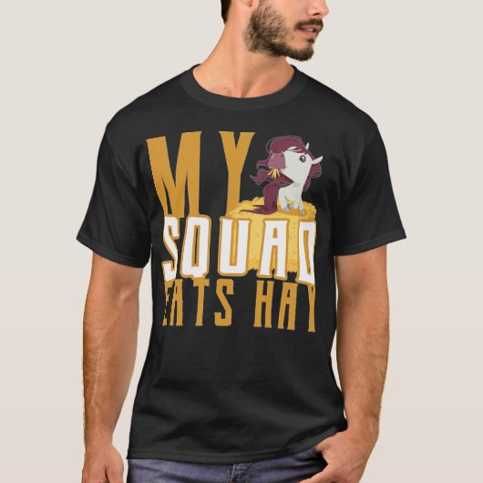 私の分隊食べの動おもしろい物 –  Tシャツ (正面)