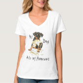 私の分Pinは私の宿題を食べました Tシャツ (正面)