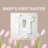私の初めてのイースター フラワー ベビーボディスーツ