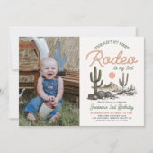 私の初めてのカウボーイショーじゃない！ ウェスタン2歳の誕生日 招待状 (正面)