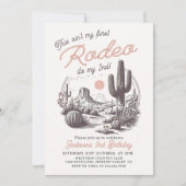 私の初めてのカウボーイ祭り ウェスタン 2歳の誕生日 招待状 (正面)
