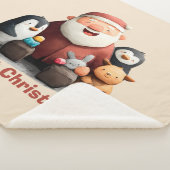 私の初めてのクリスマスかわいいサンタ&アニマル シェルパブランケット (3/4)