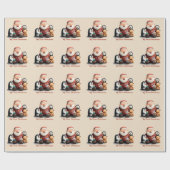 私の初めてのクリスマスかわいいサンタ&アニマル ラッピングペーパー (フラット)