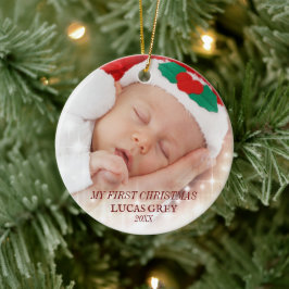 私の初めてのクリスマスかわいいセラミックオーナメント セラミックオーナメント