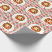 私の初めてのクリスマスかわいいベビーガールの名前クリスマス ラッピングペーパー (角)