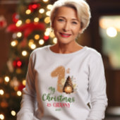 私の初めてのクリスマスとしてグランドパウォーター色レトロ Tシャツ