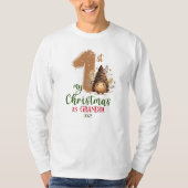 私の初めてのクリスマスとしてグランドパウォーター色レトロ Tシャツ (正面)