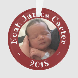 私の初めてのクリスマスのカスタムな写真の記念品2018年 オーナメント