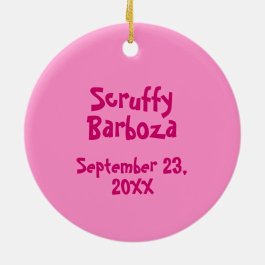 私の初めてのクリスマスのパーソナライズな写真犬を飾って下さい セラミックオーナメント (裏面)