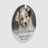 私の初めてのクリスマスのペット写真 犬 オーナメント (正面)