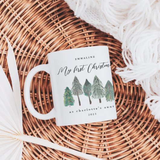 私の初めてのクリスマスの写真おばさん コーヒーマグカップ