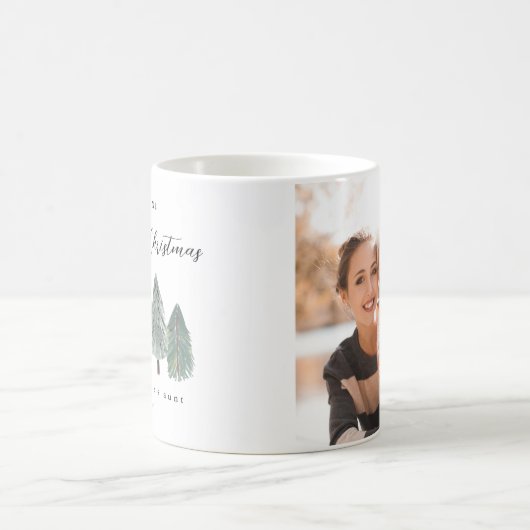 私の初めてのクリスマスの写真おばさん コーヒーマグカップ (中央)