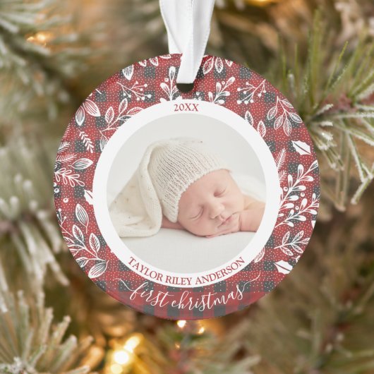 私の初めてのクリスマスの写真 オーナメント (ツリー)
