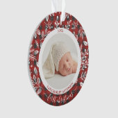 私の初めてのクリスマスの写真 オーナメント (正面)