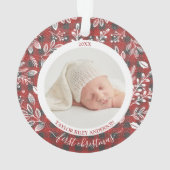 私の初めてのクリスマスの写真 オーナメント (裏面)