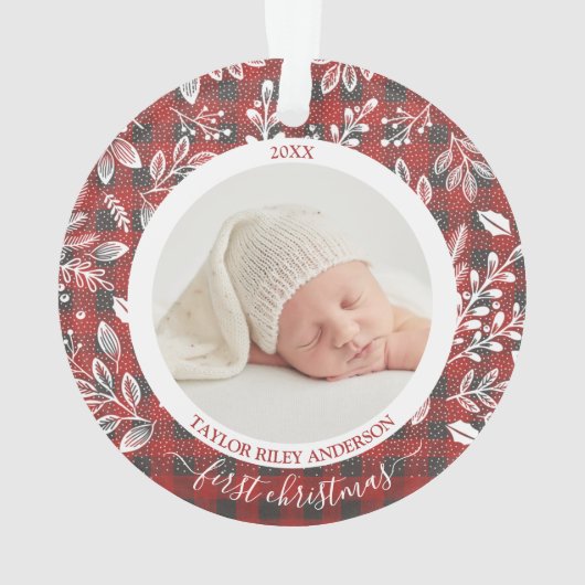 私の初めてのクリスマスの写真 オーナメント (裏面)