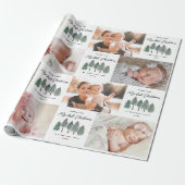 私の初めてのクリスマスの叔母フォトコラージュの木 ラッピングペーパー (アンロールド)