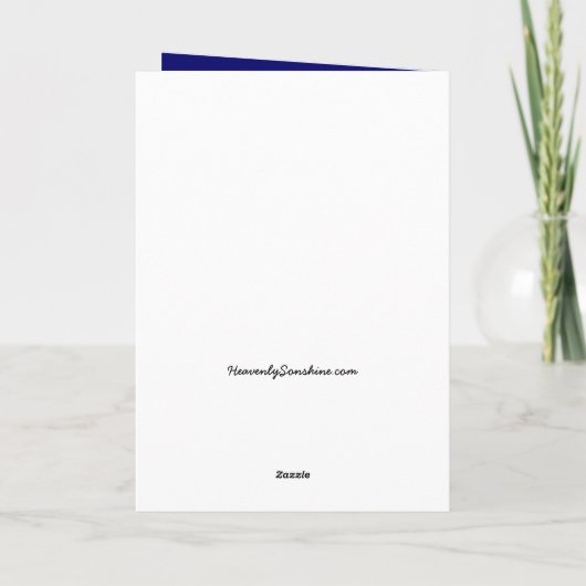 私の初めてのクリスマスの天国ブルースノーフレーク シーズンカード (裏面)