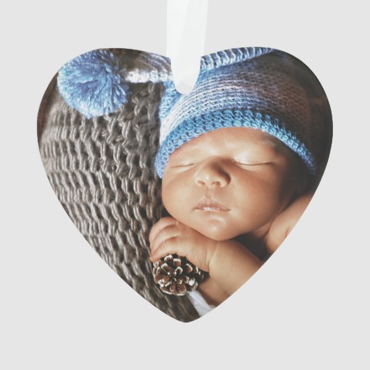 私の初めてのクリスマスの姉のハート形の写真 オーナメント (裏面)