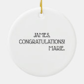 私の初めてのクリスマスの米国駐在米国国旗 セラミックオーナメント (裏面)