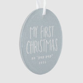 私の初めてのクリスマスはおじいちゃんパーソナライズされた写真 オーナメント (正面)
