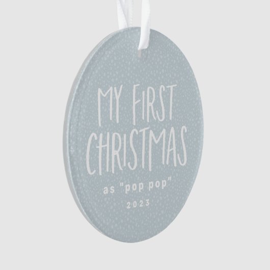私の初めてのクリスマスはおじいちゃんパーソナライズされた写真 オーナメント (正面)