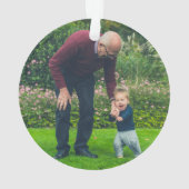 私の初めてのクリスマスはおじいちゃんパーソナライズされた写真 オーナメント (裏面)