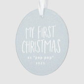 私の初めてのクリスマスはおじいちゃんパーソナライズされた写真 オーナメント (正面)
