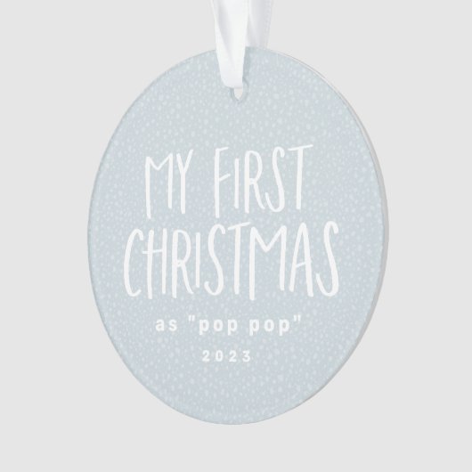 私の初めてのクリスマスはおじいちゃんパーソナライズされた写真 オーナメント (正面)