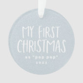 私の初めてのクリスマスはおじいちゃんパーソナライズされた写真 オーナメント (正面)