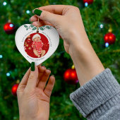 私の初めてのクリスマスはおばあちゃんのベビー写真 セラミックオーナメント