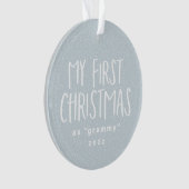 私の初めてのクリスマスはおばあちゃんパーソナライズされた写真 オーナメント (正面)