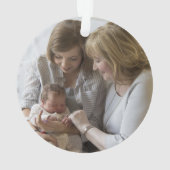 私の初めてのクリスマスはおばあちゃんパーソナライズされた写真 オーナメント (裏面)