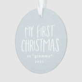 私の初めてのクリスマスはおばあちゃんパーソナライズされた写真 オーナメント (正面)