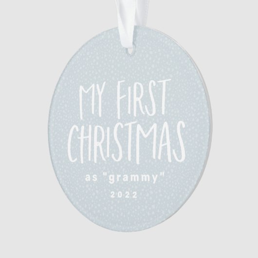 私の初めてのクリスマスはおばあちゃんパーソナライズされた写真 オーナメント (正面)