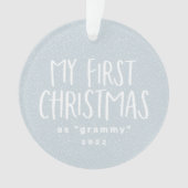 私の初めてのクリスマスはおばあちゃんパーソナライズされた写真 オーナメント (正面)