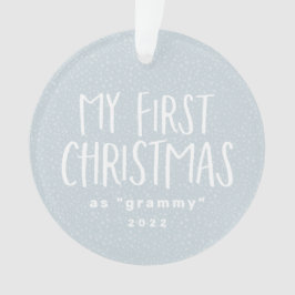 私の初めてのクリスマスはおばあちゃんパーソナライズされた写真 オーナメント
