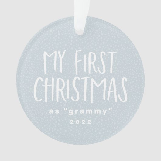 私の初めてのクリスマスはおばあちゃんパーソナライズされた写真 オーナメント (正面)