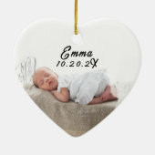 私の初めてのクリスマスはおばあちゃんパーソナライズされた写真 セラミックオーナメント (裏面)