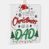 私の初めてのクリスマスはパパの新おもしろいしいパパ セラミックオーナメント (右)
