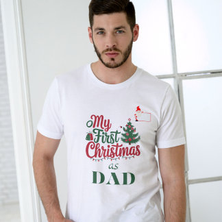 私の初めてのクリスマスはパパ名前をカスタムする家族 Tシャツ
