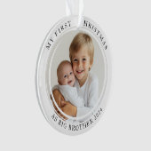 私の初めてのクリスマスはビッグブラザーのカスタム写真 オーナメント (正面)