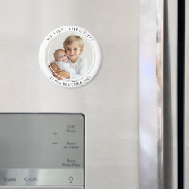 私の初めてのクリスマスはビッグブラザーのカスタム写真 マグネット