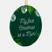 私の初めてのクリスマスはママよ! セラミックオーナメント (右)