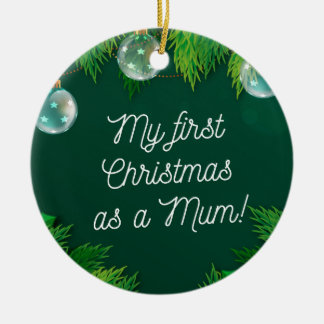 私の初めてのクリスマスはママよ！ セラミックオーナメント