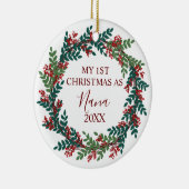 私の初めてのクリスマスは七年のクリスマス セラミックオーナメント (右)